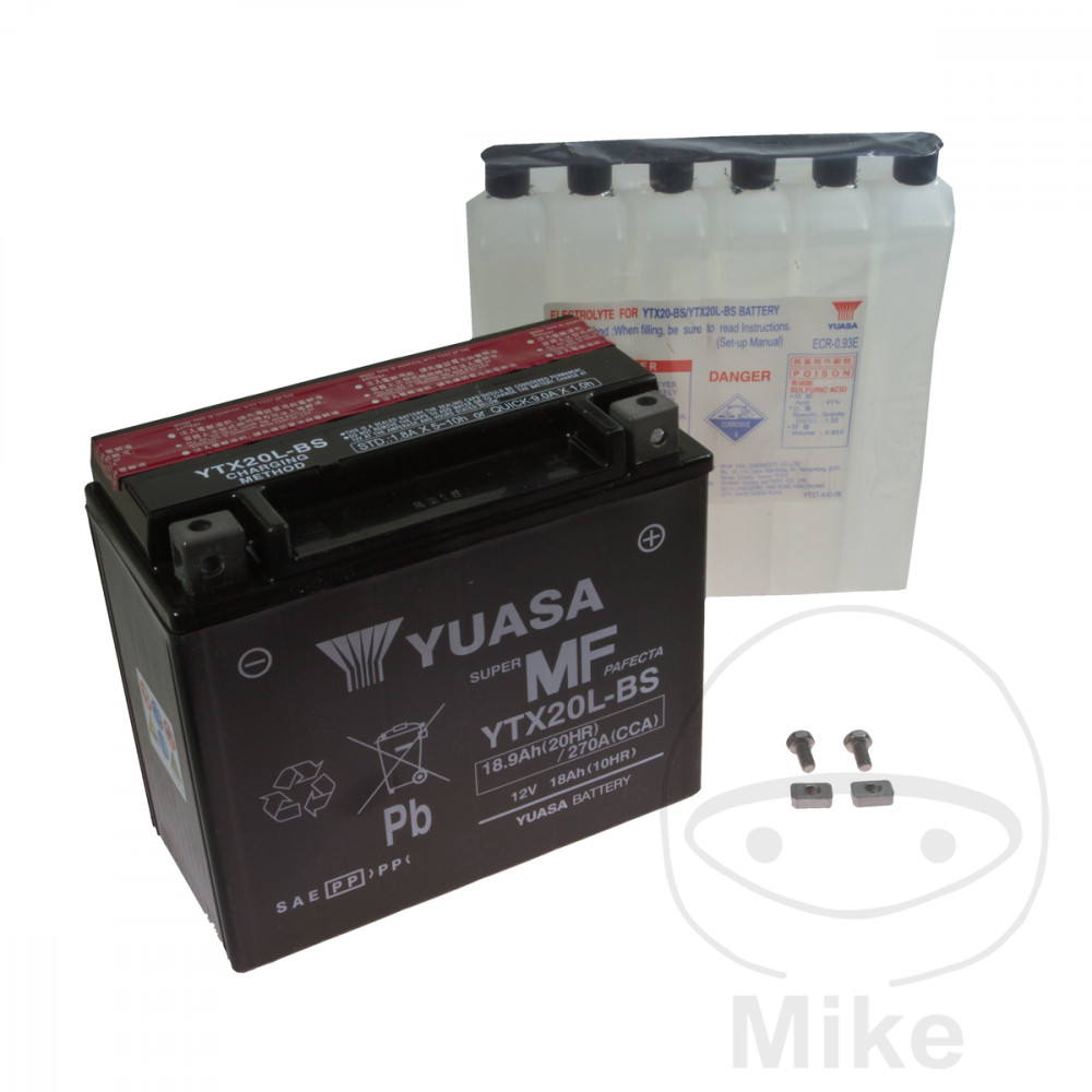 Batterie Yuasa YTX20L-BS AGM sans entretien - vue 3