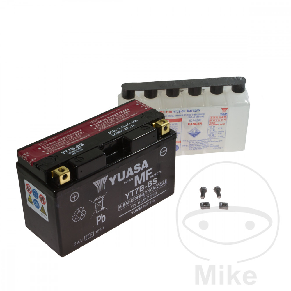 Batterie YUASA YT7B-BS 12V 6.8A sans entretien - vue 3