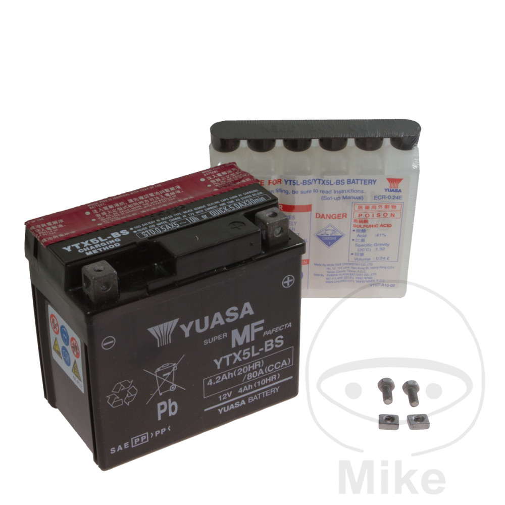 Batterie Yuasa YTX5L-BS 12V 4.2Ah sans entretien - vue 4