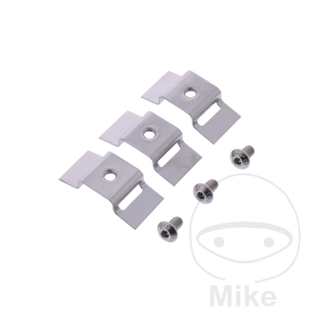 Attaches métalliques pour protection d'échappement POLISPORT gris