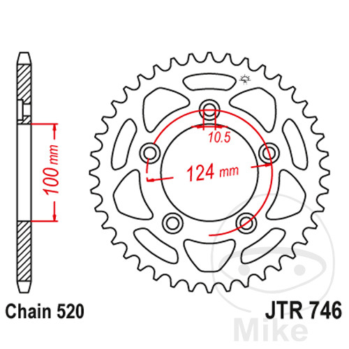 Couronne arrière acier JT SPROCKETS