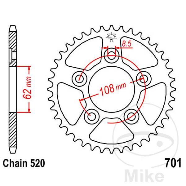 Couronne en acier JT SPROCKETS