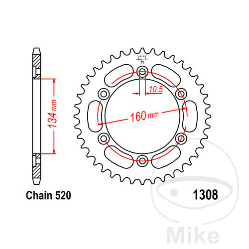 Couronne arrière acier JT SPROCKETS
