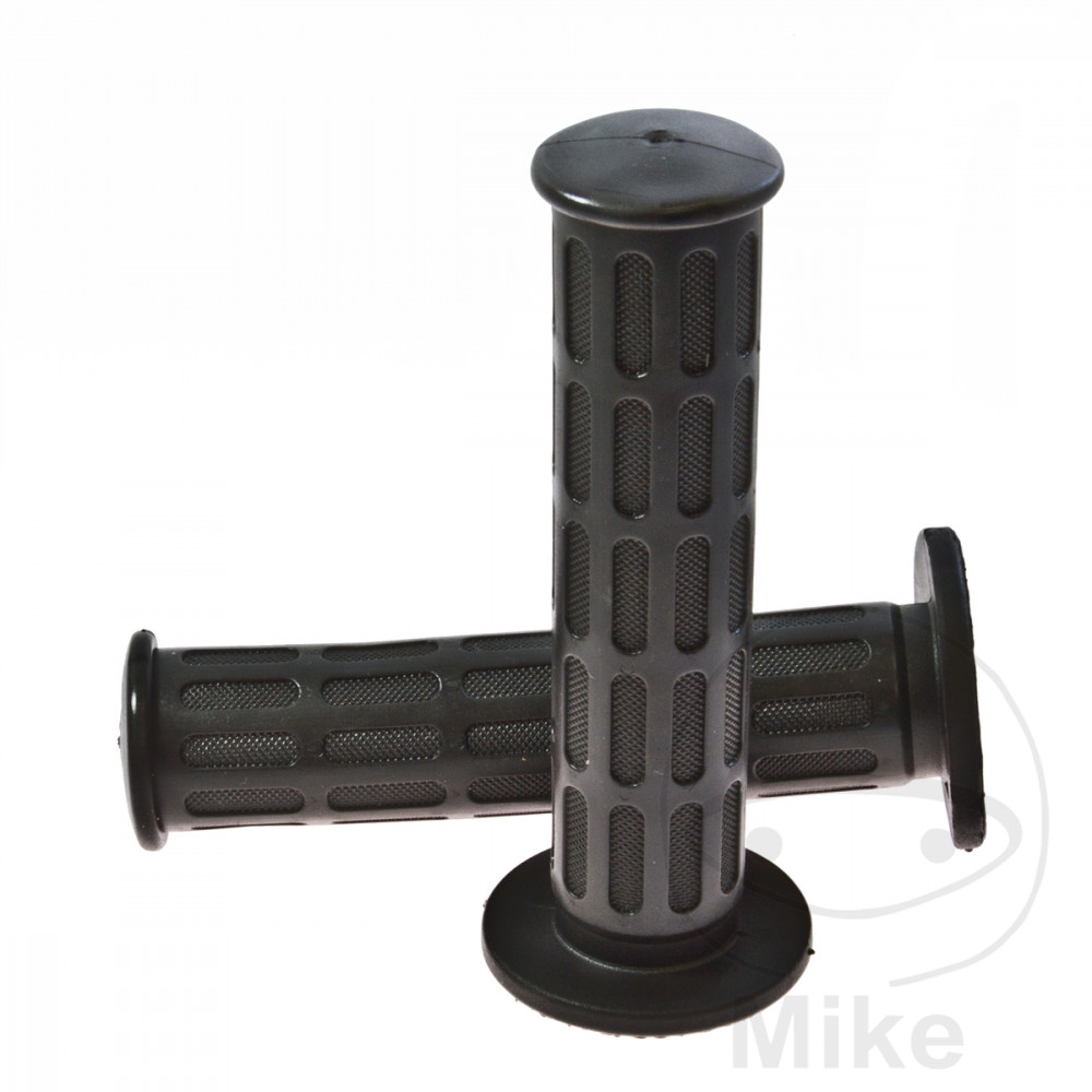 Revêtement poignée Domino moto route 1082 style Japon noir closed end 134 mm (paire)