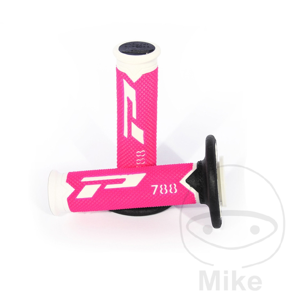 Poignées PROGRIP 788 Blanc/Rose Fluo/Noir 22/25 - vue 2