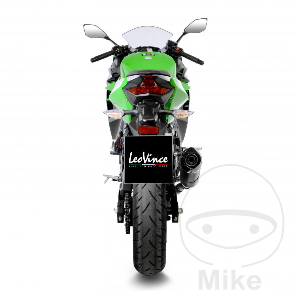 Silencieux LV One Evo Fibre de Carbone Ninja 400 - Homologué Leovince - vue 4