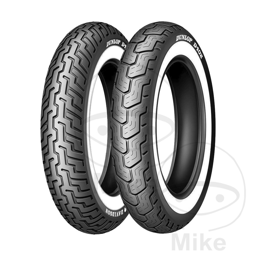 Pneu arrière Dunlop D402 Custom MH90-21 54H TL flanc blanc medium
