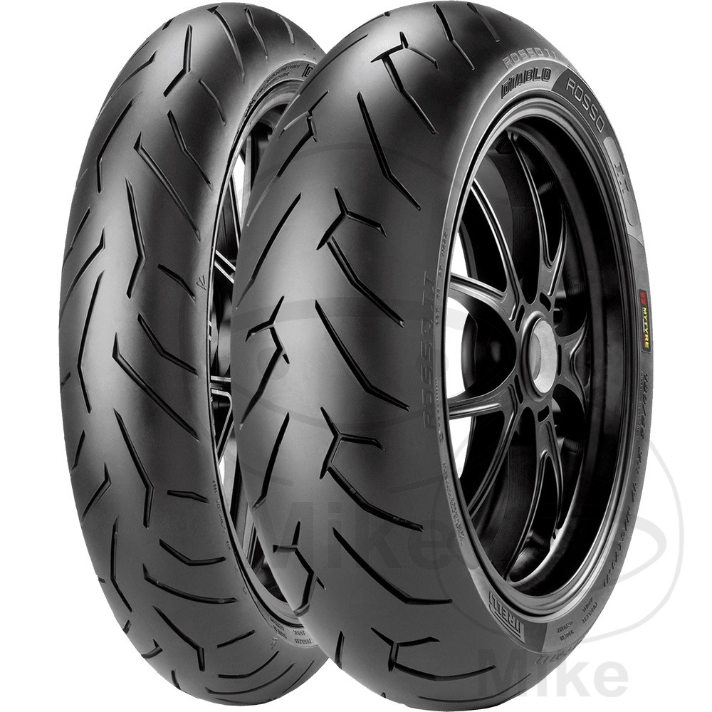 Pneu avant route Pirelli Diablo Rosso 2 120/70-17 58W TL - vue 2