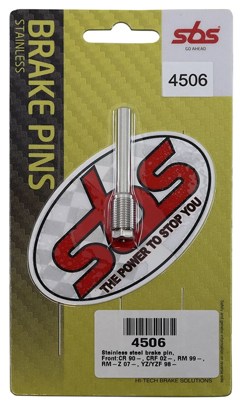 Axe de plaquettes de frein avant SBS 56,9 x 37,3 mm