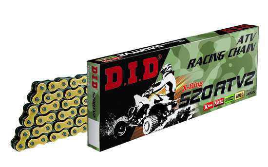 DID Chaîne X-ring 520ATV2/090 Or/Noir avec attache rapide - vue 2