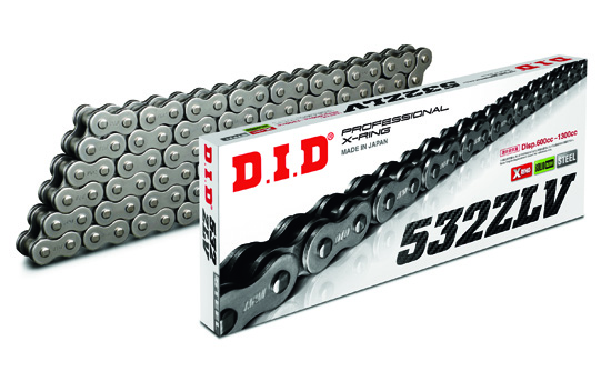 Chaîne DID 532ZLV 116 mailles ouverte avec maillon rivet - vue 2
