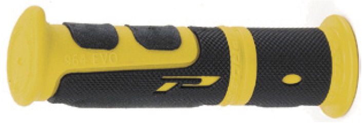 Caoutchouc de poignée ProGrip 964 noir/jaune ATV diamètre 22 mm longueur 125 mm fermé - vue 3
