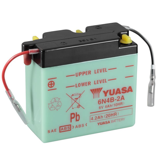 Batterie Yuasa 6N4B-2A conventionnelle avec entretien - vue 2