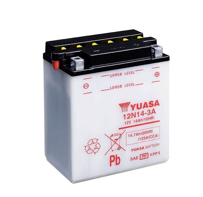 Batterie moto Yuasa 12N14-3A - vue 3