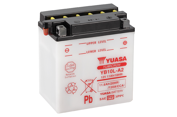 Batterie Yuasa YB10L-A2 conventionnelle avec entretien - vue 3