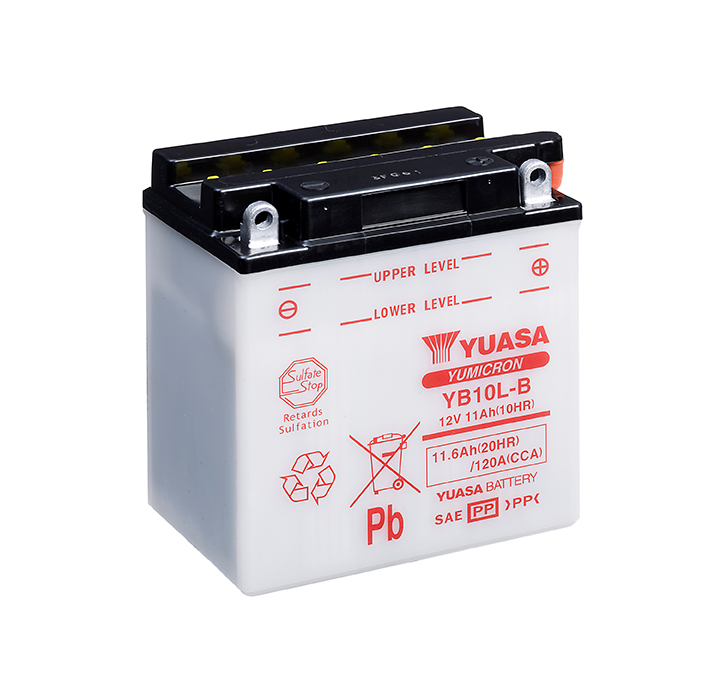 Batterie 12V 11 ah YB10L-B Yuasa yumicron conventionnelle avec entretien (lg135xl90xh145mm) - vue 2