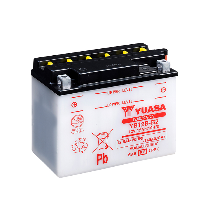 Batterie Yuasa YB12B-B2 conventionnelle avec entretien - vue 3