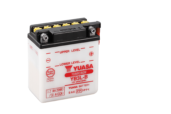 Batterie Yuasa YB3L-B 12V 3Ah Yamaha 125 DTR - vue 3