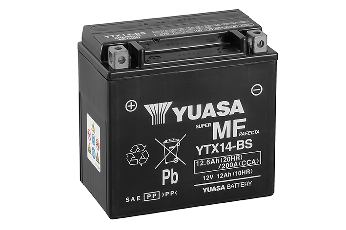 Batterie Yuasa YTX14-BS AGM sans entretien - vue 3