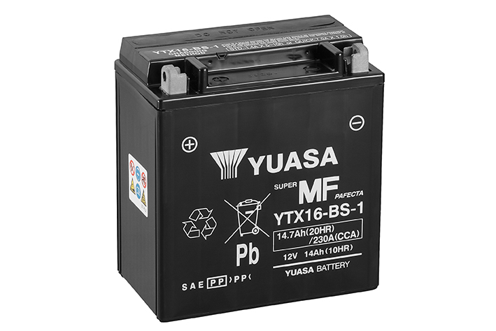 Batterie Moto Yuasa YTX16-BS-1 Gel - vue 3