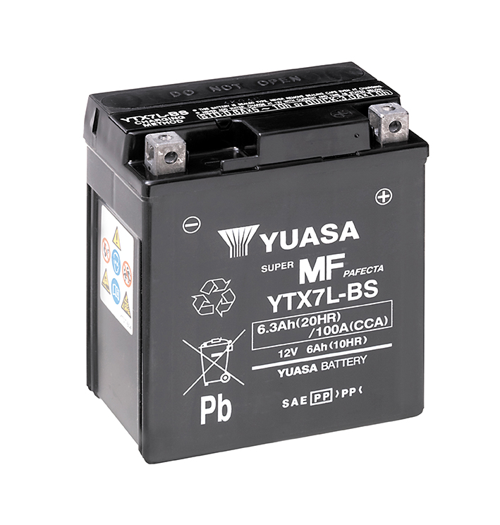 Batterie Yuasa YTX7L-BS 12V 6,3Ah sans entretien - vue 3