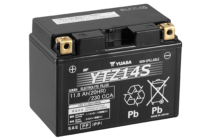 Batterie Yuasa YTZ14S 12V 11Ah activée en usine - vue 4