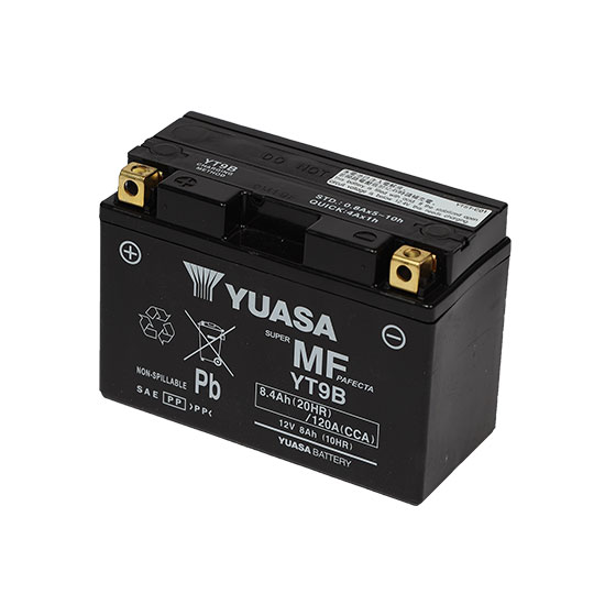Batterie Yuasa YT9B 12V-8.4Ah MF activée en usine prête à l'emploi - vue 2