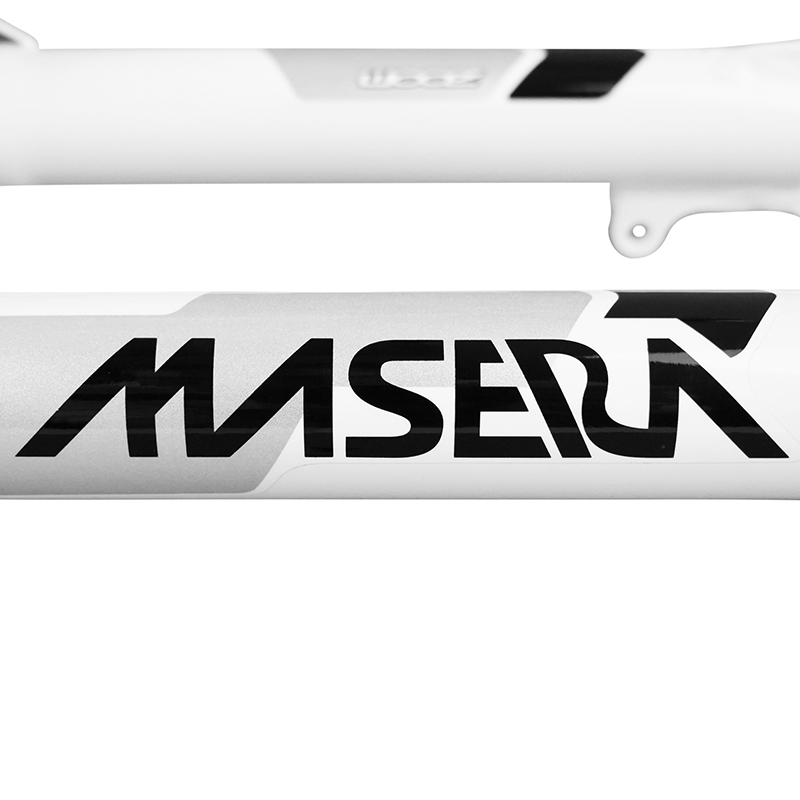 Fourche VTT 26" Zoom 386MLO à ressort blanc réglable-blocable débattement 60 mm pivot lisse 285 mm 1"1/8-28,6 extérieur compatible V-brake-disque - vue 7
