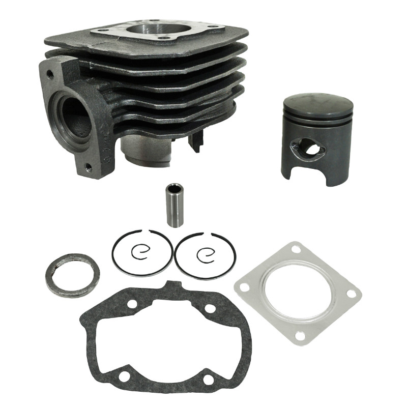 Cylindre P2R fonte avec piston graphite Peugeot 50 Ludix One/Trend/Snake/Classic, Vivacity 2T 2008+, Kisbee 2T 2013+, Citystar