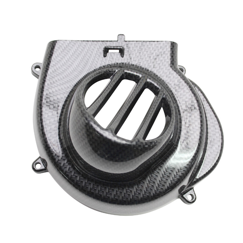 Volute cache-turbine carbone Replay pour Piaggio 50 Zip/Typhoon/Fly/Liberty, Vespa LX, Gilera 50 Stalker/Ice