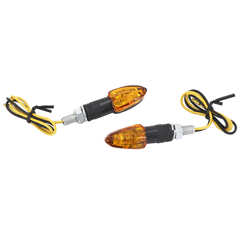 Clignotant universel Replay micro flèche à ampoule BAU9S orange-noir court (L 55 mm - H 20 mm - l 22 mm) homologué CE (paire) - vue 2