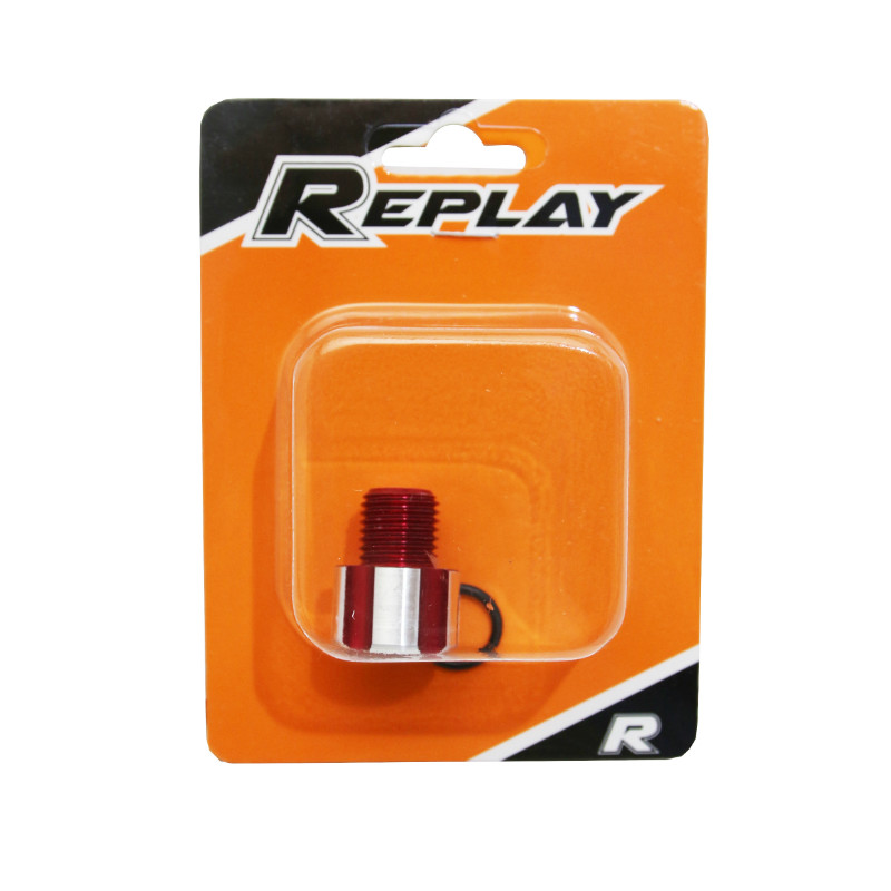 Bouchon d'huile 50 a boite adaptable minarelli 50 AM6-MBK 50 x-power, x-limit-yamaha 50 TZR, dtr-peugeot 50 XPS, XR6-RIEJU 50 RS1, smx-beta 50 rr-aprilia 50 RS -Replay rouge - vue 2