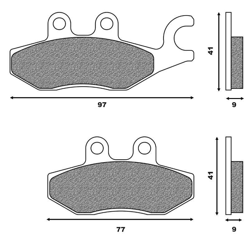 Plaquette de frein Newfren FD0365B pour Piaggio MP3 250-500, X-Evo 125, X9 Evolution 125-250, X8 400 - vue 2