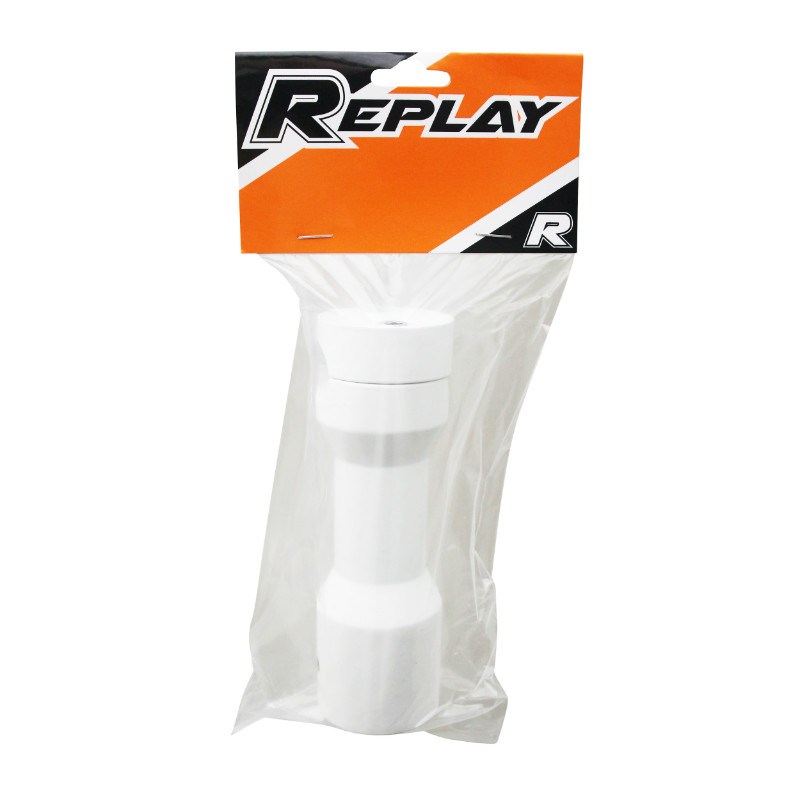 Potence Replay pour MBK 50 Booster et Yamaha 50 BWS aluminium blanc - vue 3