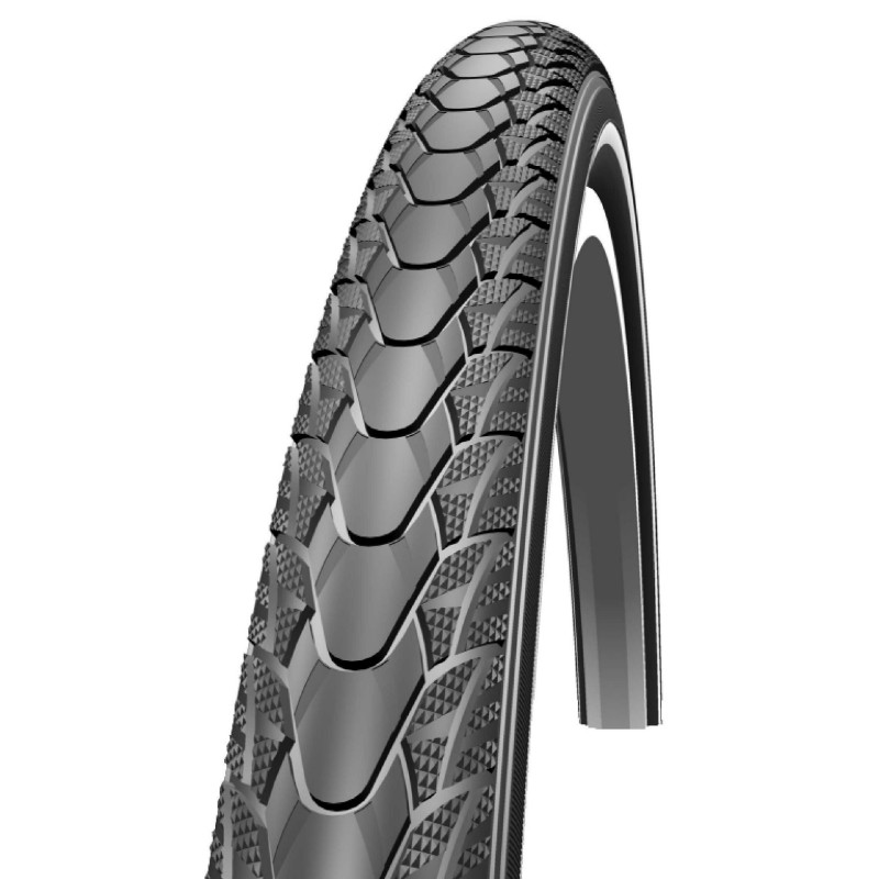 Pneu VTT urbain Schwalbe Marathon Plus 26 x 1.75 noir renfort 5 mm flanc réflex compatible VAE - vue 3