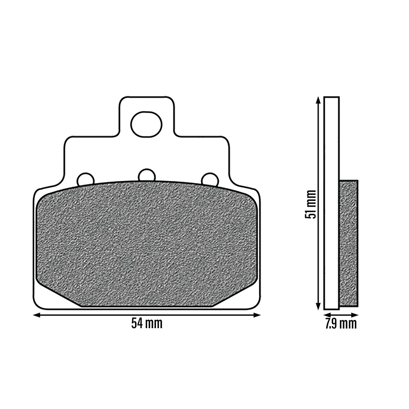 Plaquette de frein Newfren Aprilia 125-150 SR 1999+ avant - FD0271BE - vue 3