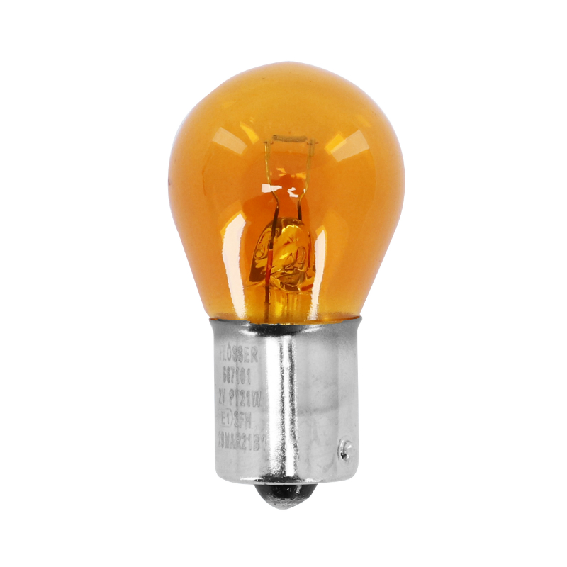 Ampoule PY21W 12V 21W culot BAU15S ergots décalés orange clignotant FLOSSER - vue 2