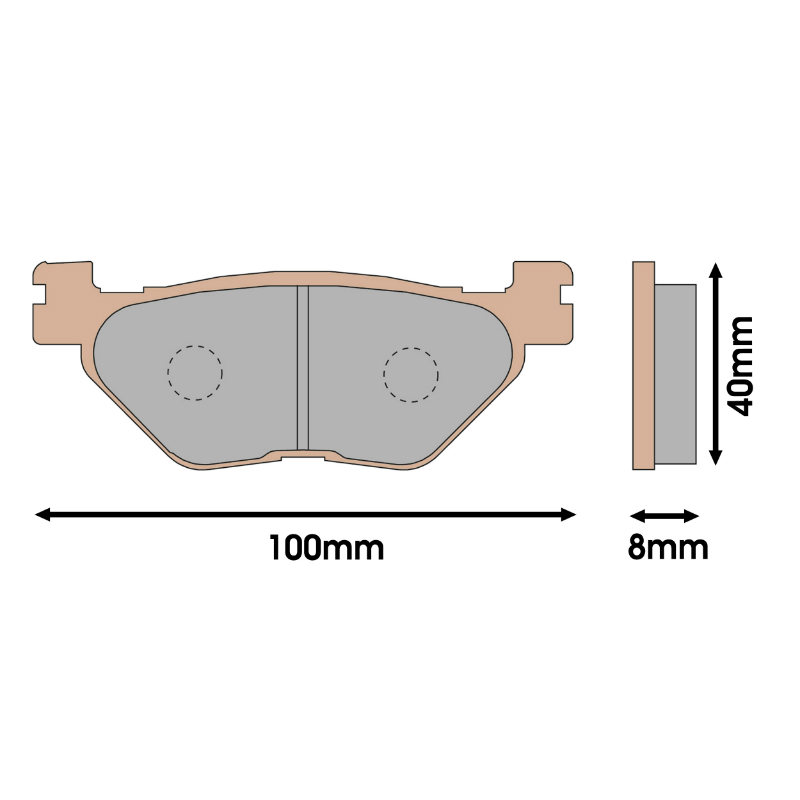 Plaquette de frein Malossi MHR synthétique Yamaha TMAX 560 530 500 - vue 2