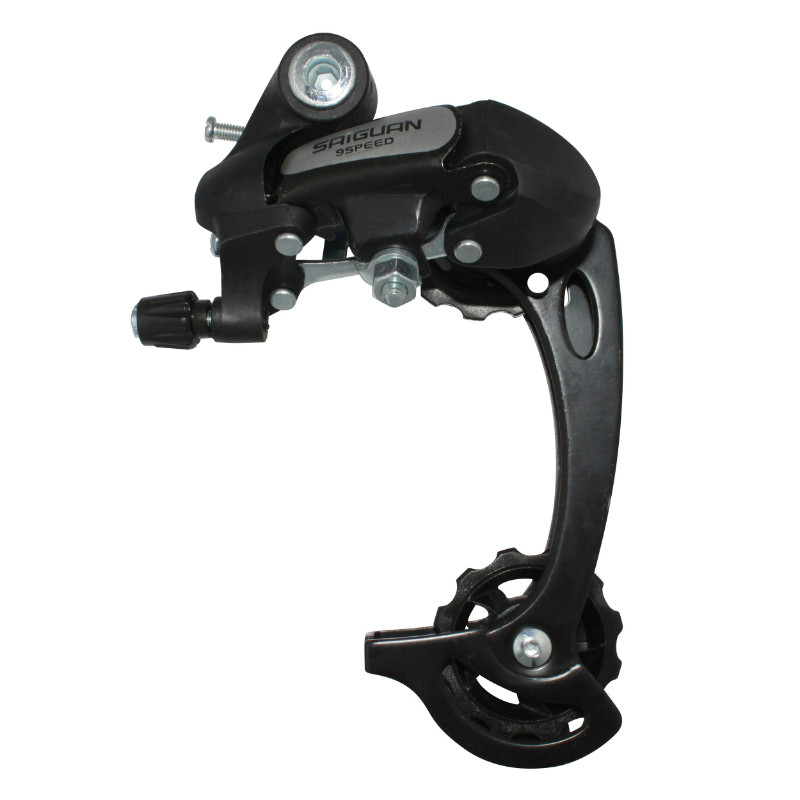 Derailleur VTT arriere P2R 9-8V.nine chape longue noir (compatible shimano jusqu'a 34DTS)