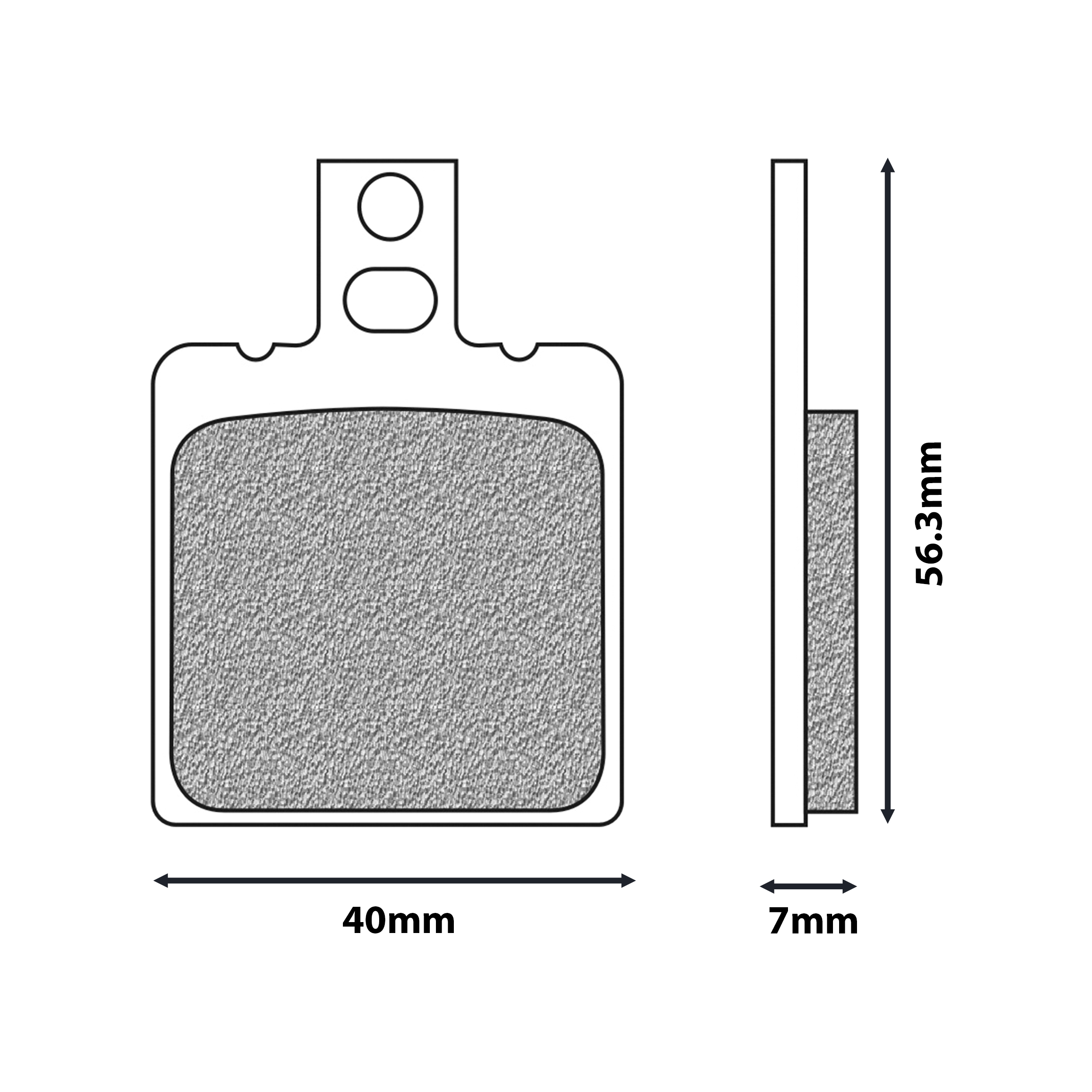 Plaquette de frein Newfren FD0012BT touring organique - vue 2
