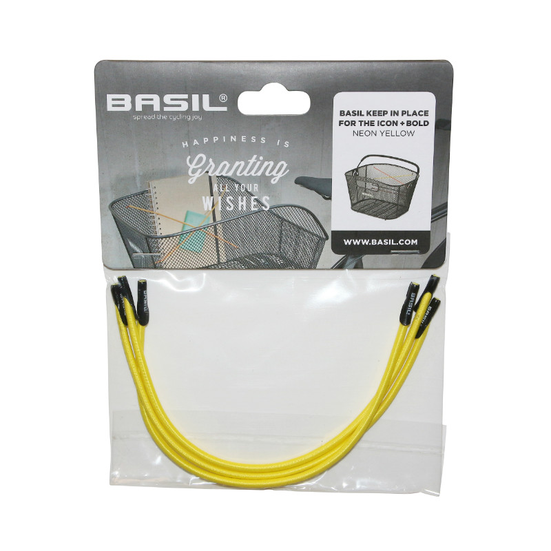 Cordon élastique pour panier maille Basil jaune fluo (par 3) - vue 2