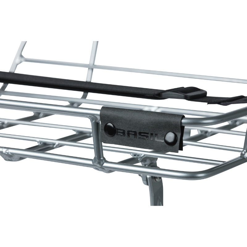 Porte bagage velo avant plateforme portland a tringles Basil avec rebords alu argent reglable 28''-26" (poids maxi 10 KG) (42X29X11CM) - vue 3