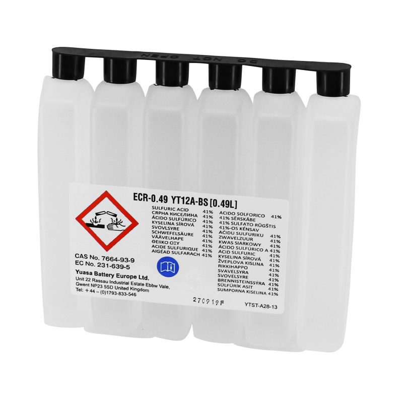 Batterie 12V 10 ah YT12A-BS Yuasa MF sans entretien livree avec pack acide (lg150xl87xh105mm) - vue 3