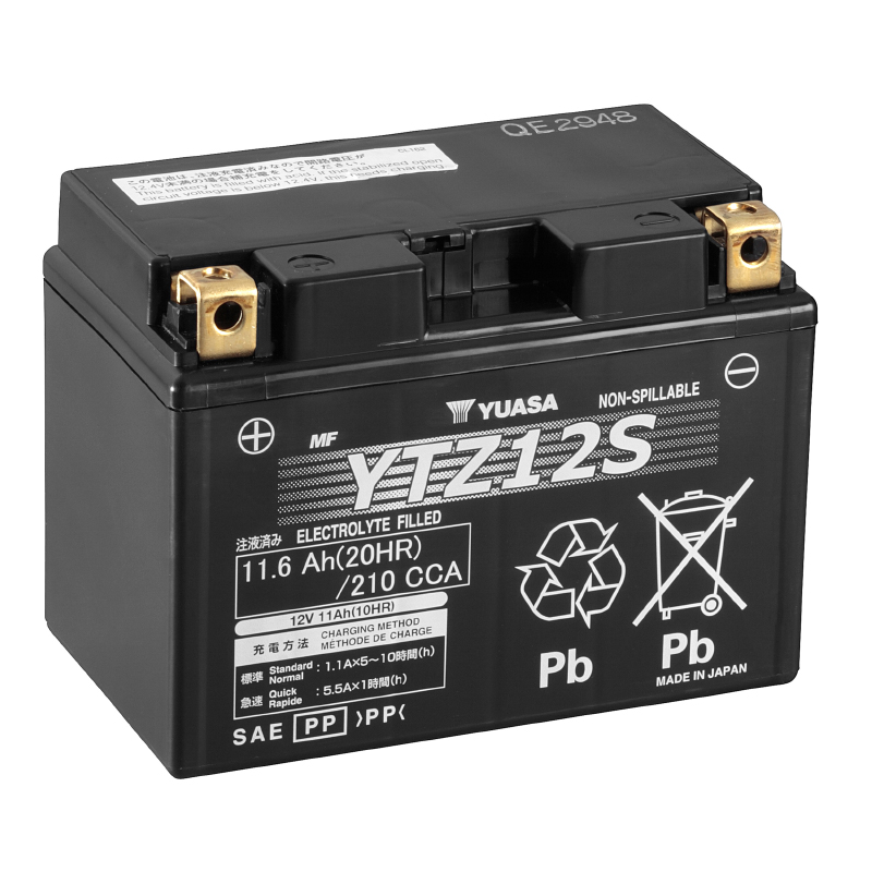Batterie Yuasa YTZ12S 12V 11,6 Ah activée en usine - vue 5