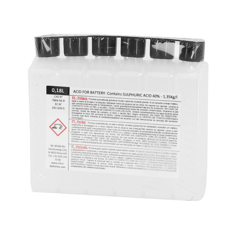 Batterie 12V 3 ah NT4L-BS Nitro MF sans entretien avec pack acide (lg114xl71xh86mm) (equivalent YT4L-BS) - vue 3