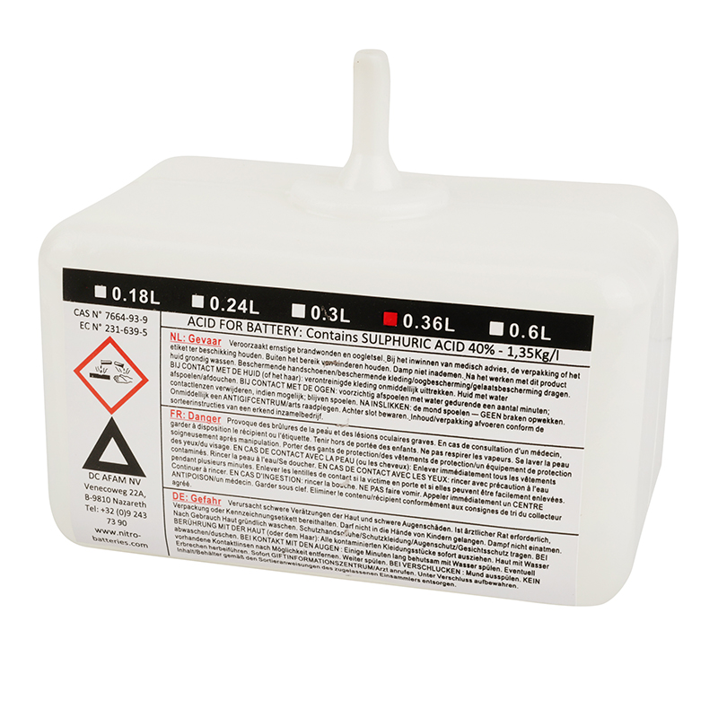 Batterie 12V 5 ah NB5L-B Nitro conventionnelle avec entretien (lg120xl60xh130mm) (equivalent YB5L-B) - vue 3