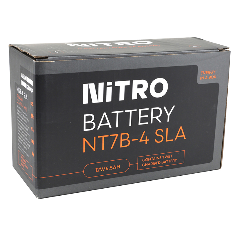 Batterie 12V 6,5 ah NT7B-4 Nitro sla sans entretien prete a l'emploi (lg150xl65xh93mm) (equivalent YT7B-4 - agm - gel) (activee en usine-fa) - vue 2