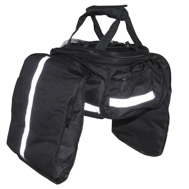 Sacoche arriere velo a pont Newton N1 fixation porte bagage avec sacoches de chaque cote waterproof par velcros (l 30CM x l 17CM x h 13CM) - vue 2
