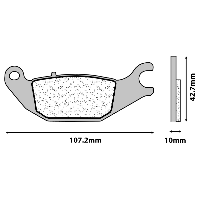 Plaquette de frein CL Brakes Honda 125 XL Varadero 2001-2011 / 125 CBR 2004-2010 / Yamaha 125 Tricity 2014-2016 arrière (1 jeu de 2 plaquettes) - vue 2