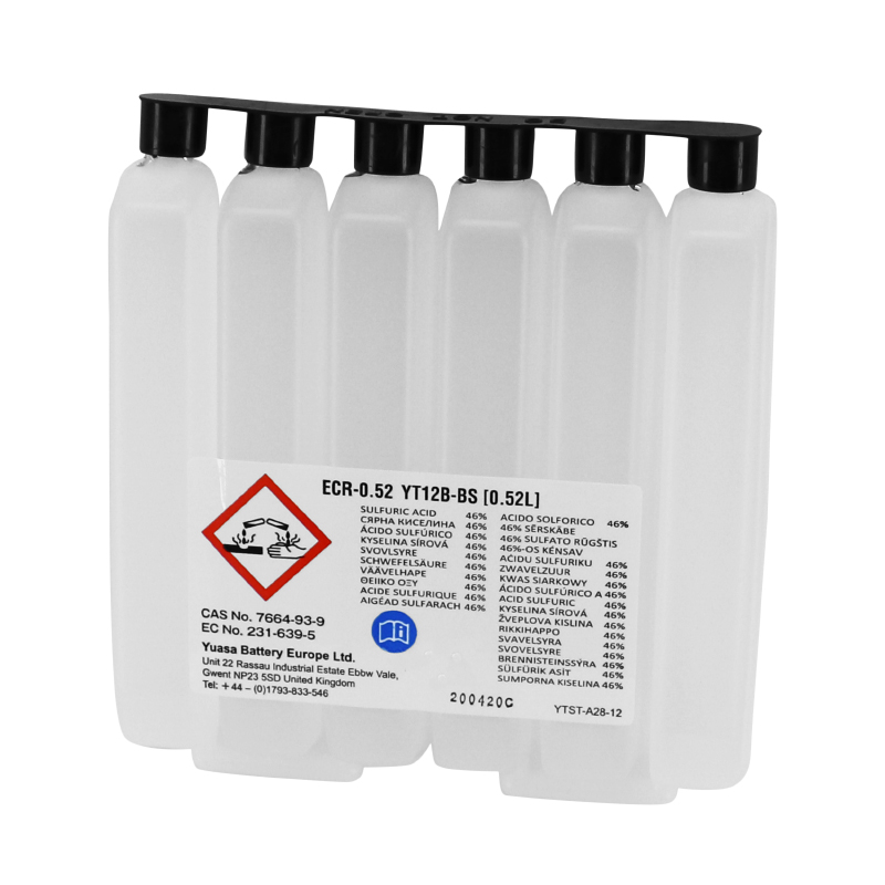 Batterie 12V 10 ah YT12B-BS Yuasa MF sans entretien haute performance avec pack acide (lg150xl69xh130mm) - vue 3